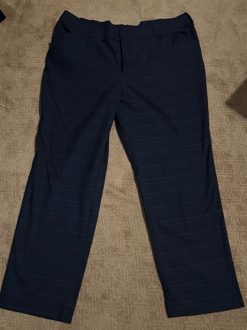 Lee Women’s Dark Navy Dress Pants with Subtle Stripe